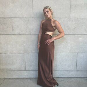 Misha Edem Dress Brown